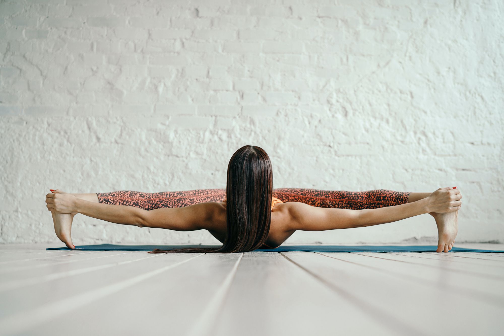 Woman stretching